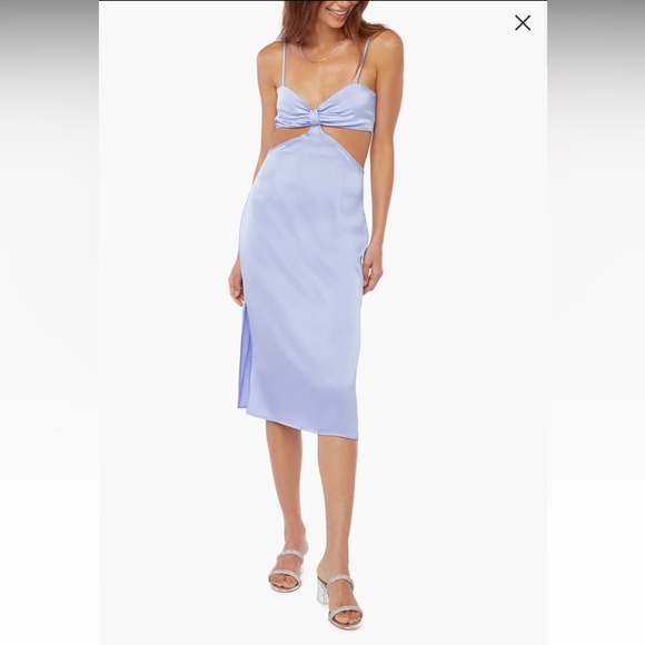 NWT Periwinkle Cutout Sides Spaghetti Strap Midi Dress - Picture 3 of 11